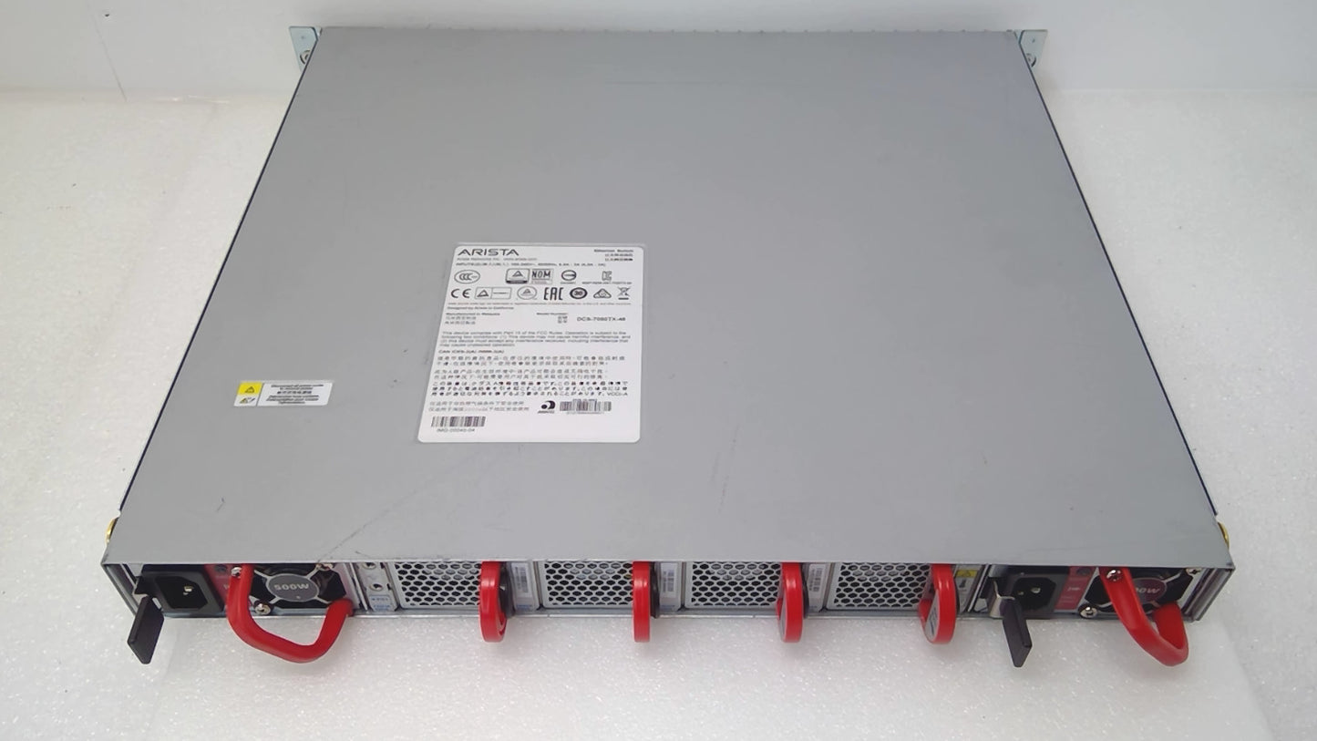 Arista DCS-7050TX-48-F 48-Port 10GbE RJ45 4x 40G QSFP+ Airflow Switch