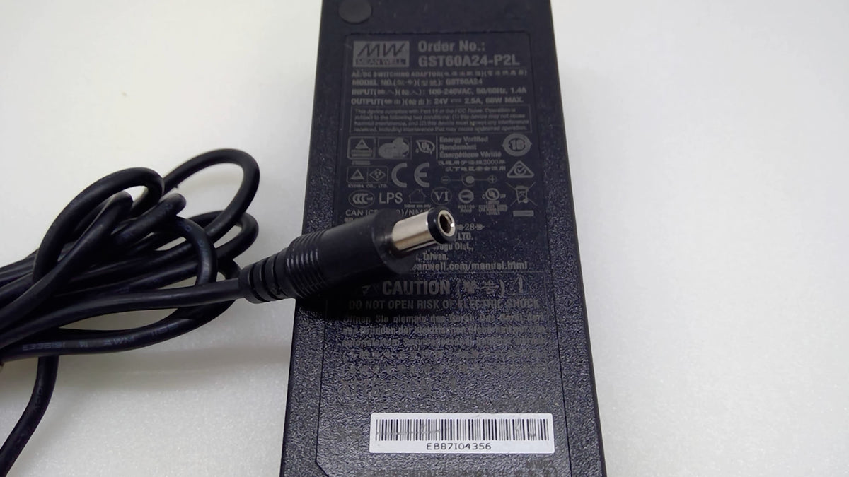 MEAN WELL GST60A24-P2L 60W 24V 2.5A AC/DC Adapter 5.5x2.5mm