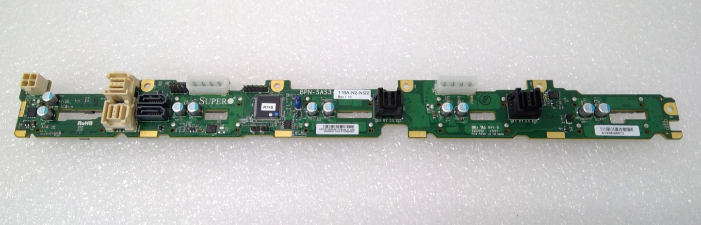 Supermicro BPN-SAS3-116A-N2-NI22 10-Bay 2.5" SFF 8x SAS3 12Gbps 2xNVMe Backplane