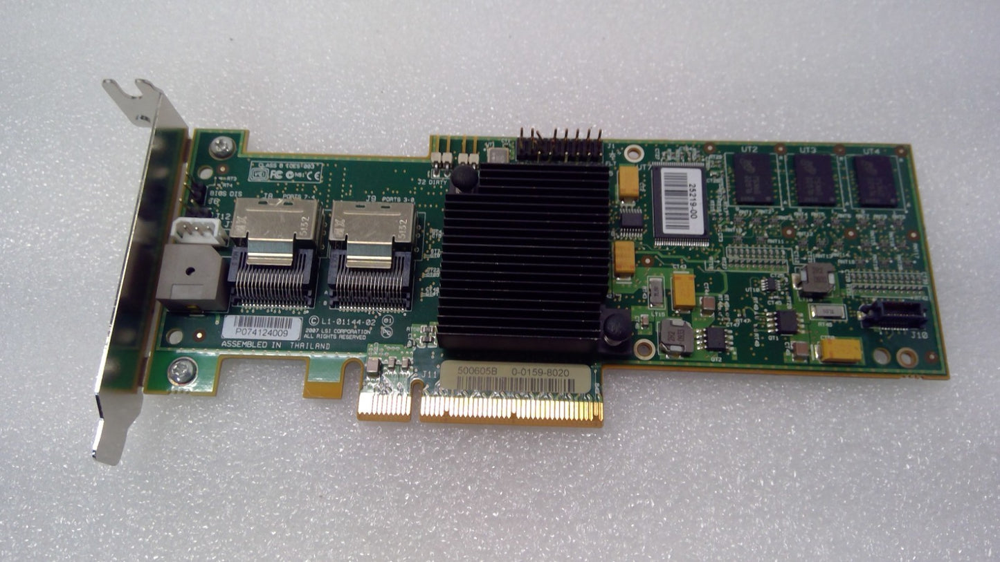 LSI MR SAS 8708EM2 MegaRAID PCIe SAS SATA RAID Card RAID0.1.5.6 L3-01144-10A