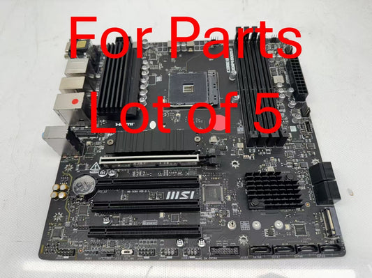 Lot of 5 *For Parts* MSi Pro B550M-VC WiFi AMD Socket AM4 DDR4 MATX Motherboard