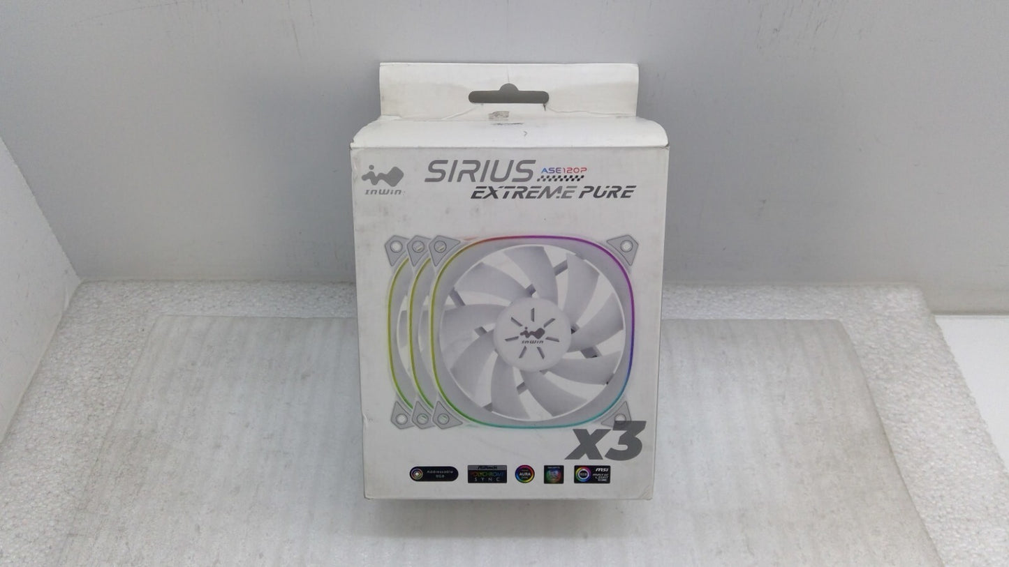 IN WIN Kit of 3 Sirius ASE120P Extreme RGB Fans, 120mm, ARGB Controller