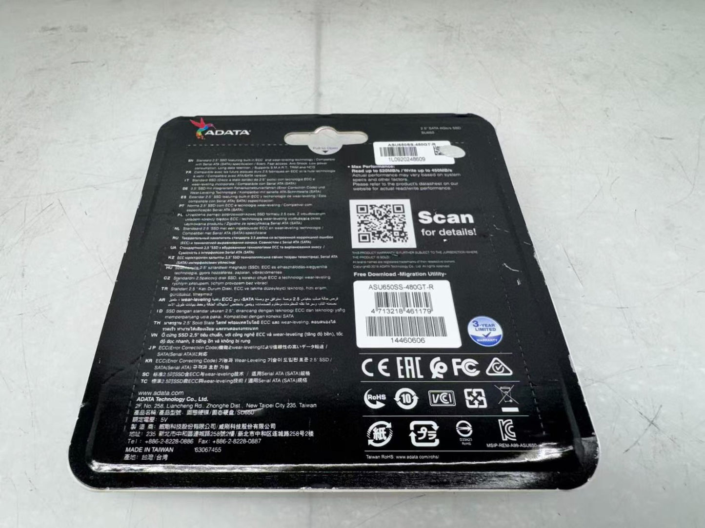 (Lot of 2)  ADATA 480 GB SSD Ultimate SU635 2.5" SATA 6GB/s (New)