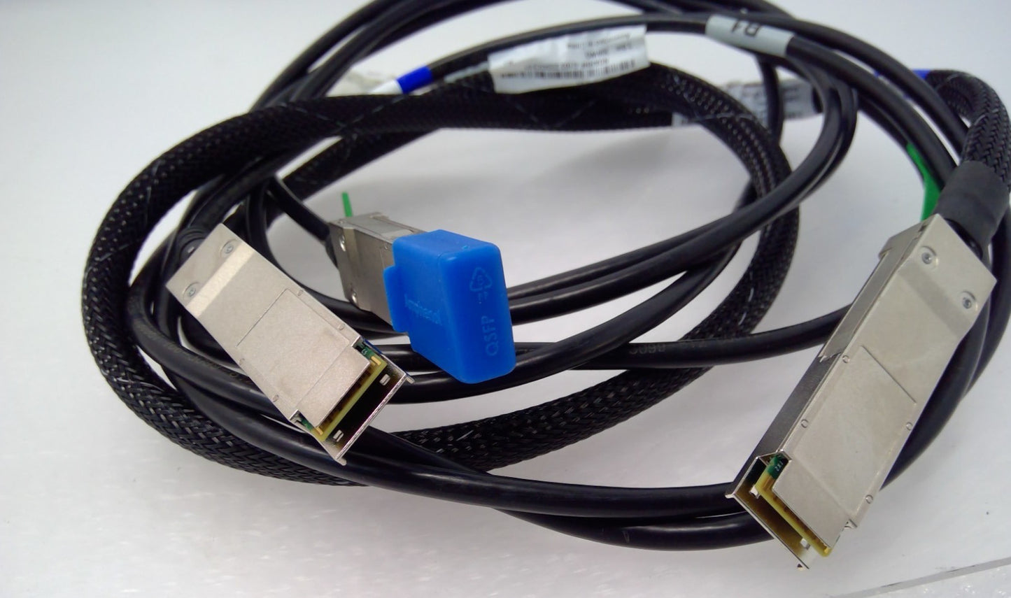 Amphenol 16001228-01 QSFP+40G DAC Cable 3M 30AWG 1-TO-2 Split Twinax Passive