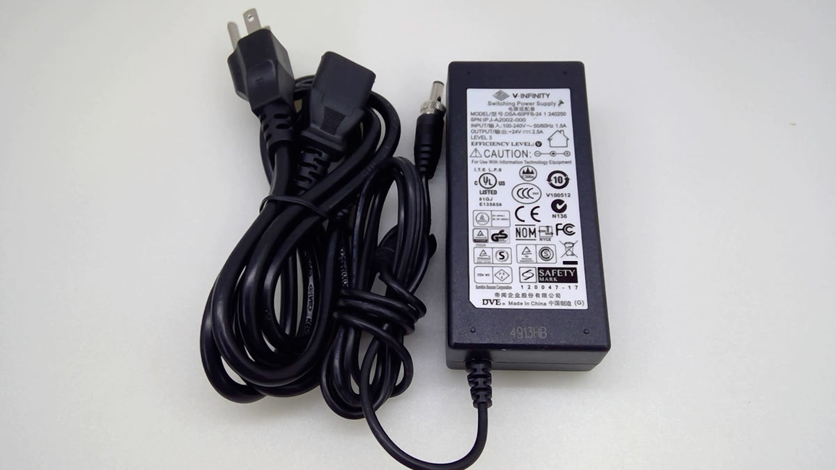 V-Infinity 60W 24V 2.5A Adapter DSA-60PFB-24 Locking Plug for Lightspeed