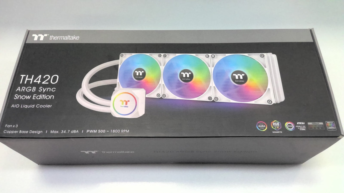 Thermaltake CL-W369-PL14SW-A TH420 ARGB Sync All-In-One Liquid Cooler Snow