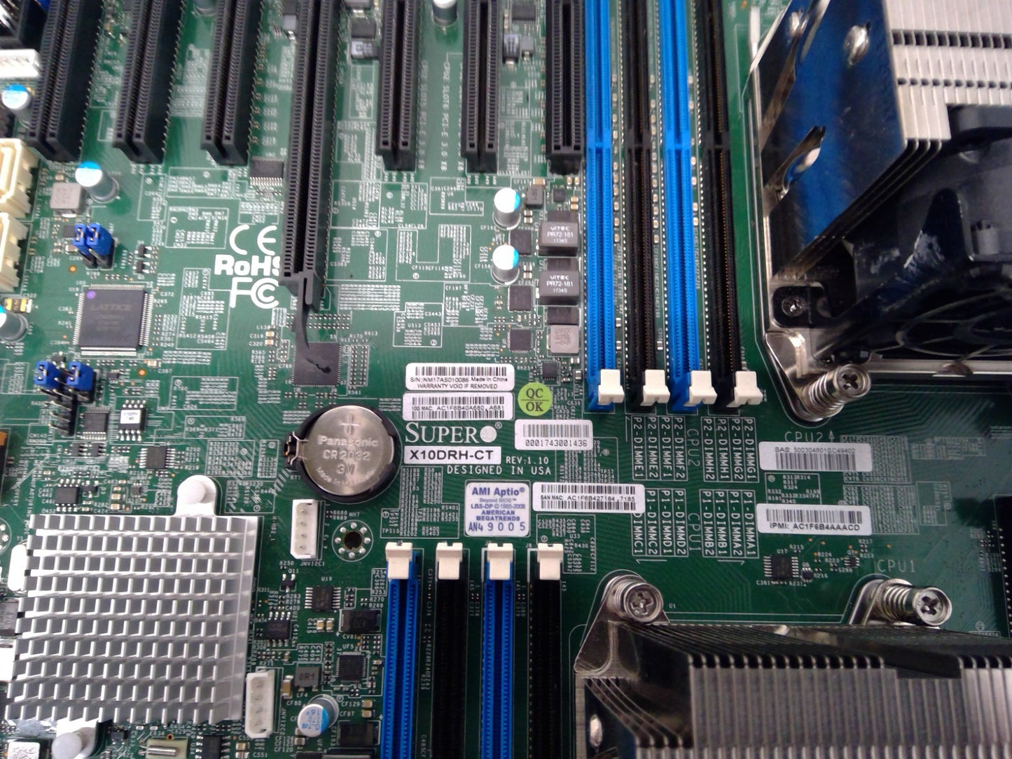Supermicro X10DRH-CT Intel LGA2011 ATX Motherboard W/Headsink *Read details*