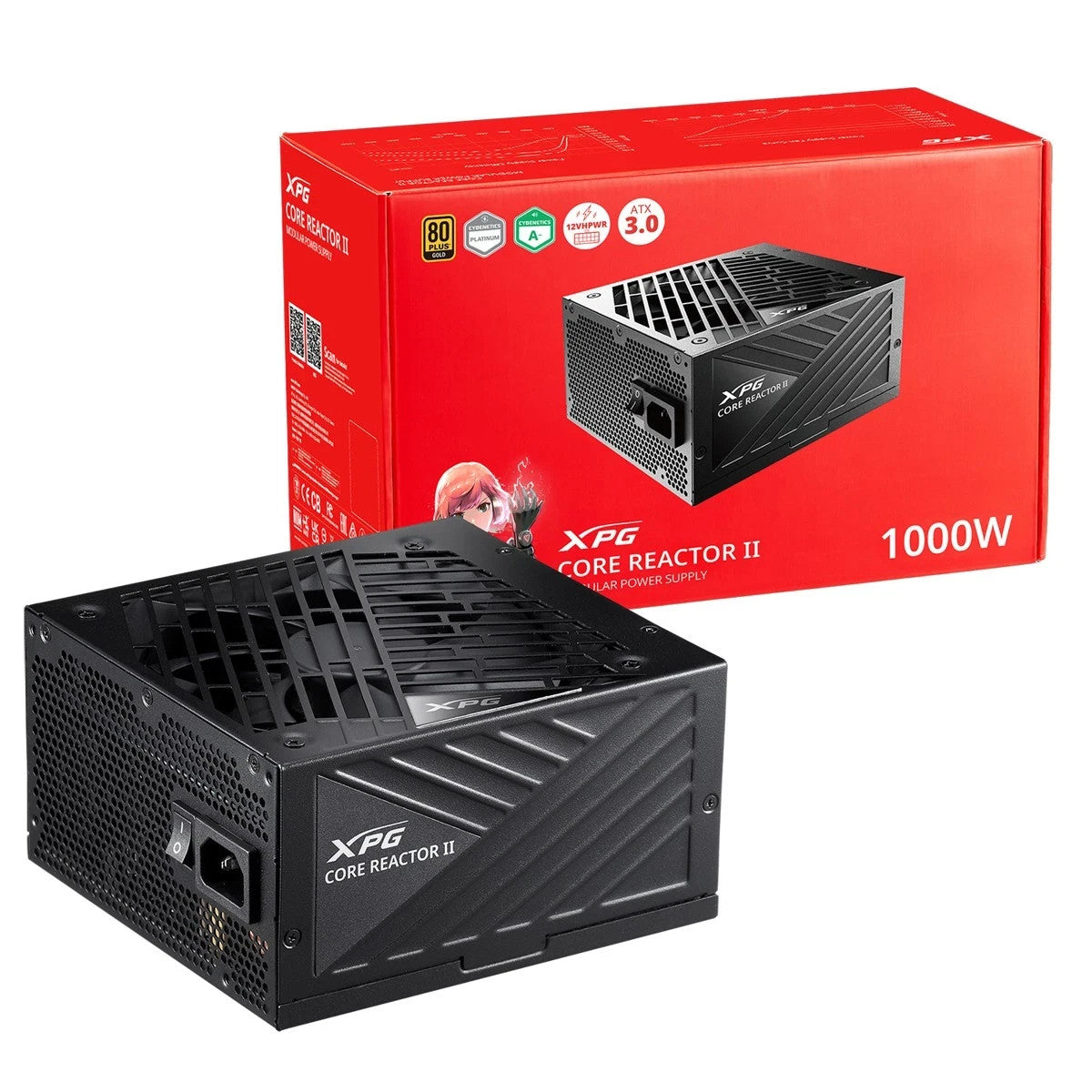 XPG Core Reactor II 1000W 80+ Gold Certified Full Modular ATX 3.1 PSU,Black