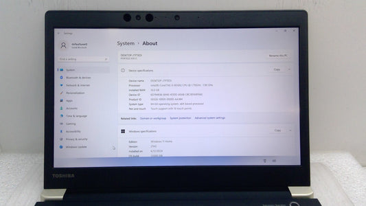 Toshiba Portege X30-E 13.3" Touch Laptop i5-8350u 16GB RAM 256GB SSD *No Battery