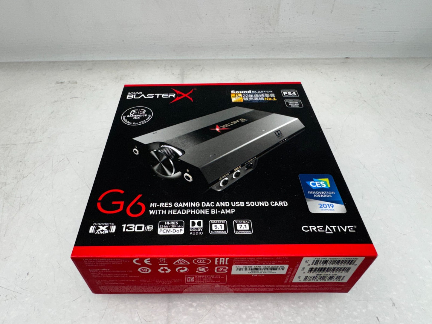 NEW Sound BlasterX G6 Hi-Res Gaming DAC and USB Sound Card w/Bi-Amp