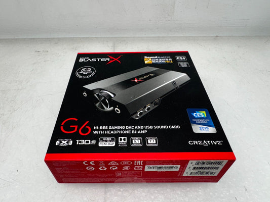 NEW Sound BlasterX G6 Hi-Res Gaming DAC and USB Sound Card w/Bi-Amp