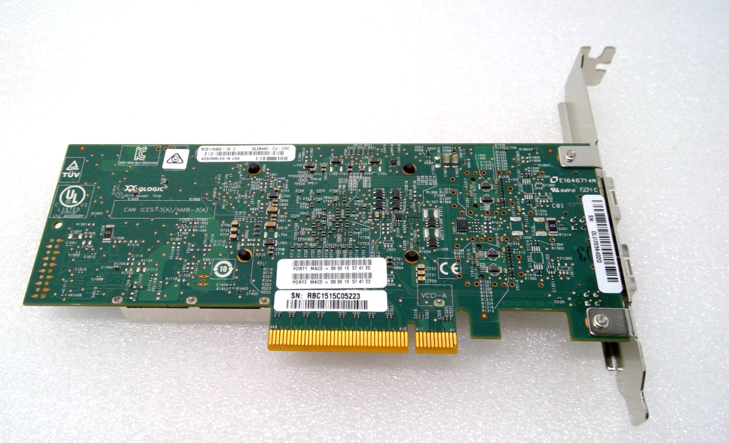 QLogic QLE8442-CU-CSC Dual-Port 10GbE SFP+ PCIe x8 NIC High Profile Full Height
