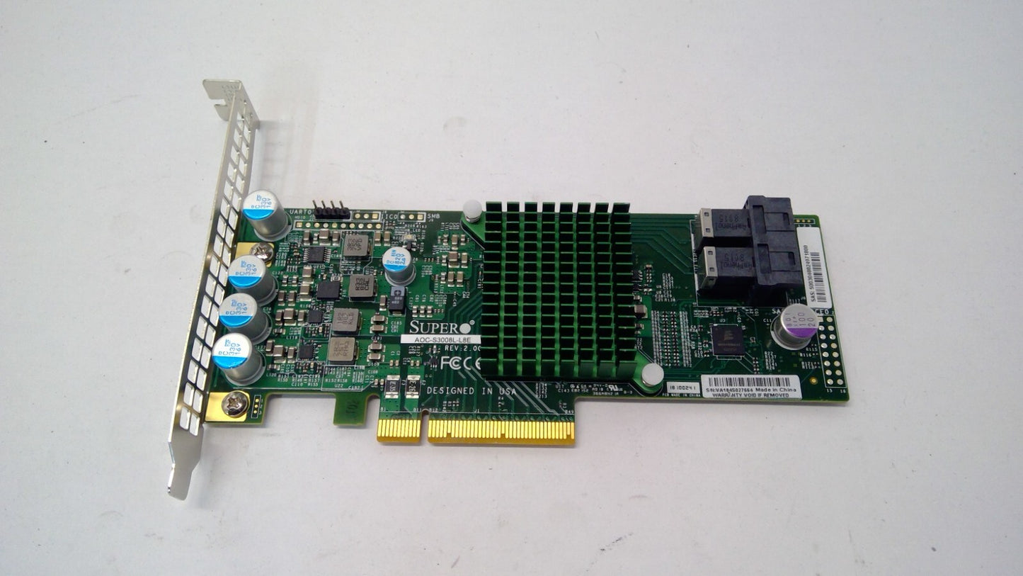 AOC-S3008L-L8E SUPERMICRO 12Gb/s Eight-Port SAS Internal HBA Adapter H/P Bracket
