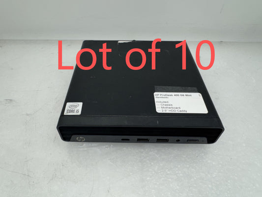 Lot of 10 HP ProDesk 400 G6 mini Desktop Chassis Motherboard *Barebone*