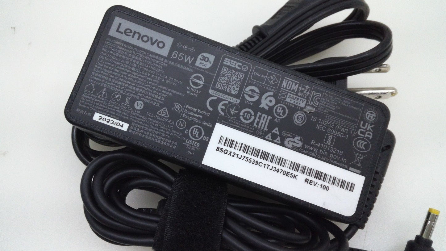 Genuine Lenovo  Ideapad 65W Power Adapter AC 20V 3.25A 5A11H02883 ADLX65NCC3A