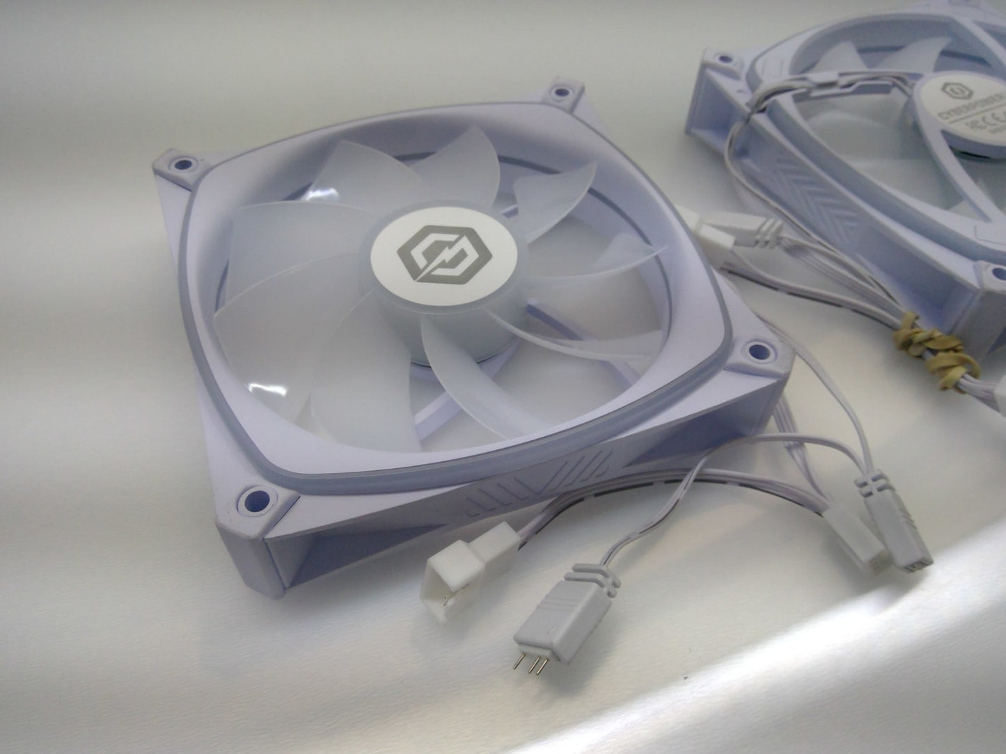 Lot of 3 CYBERPOWER PC  Hydraulic Bearing Case Cooling FANS White