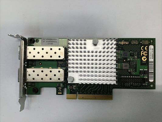 FUJITSU D2755-A11 (INTEL X520-DA2) 10Gb DUAL PORT SFP+ ETHERNET NIC LOW BRACKETS