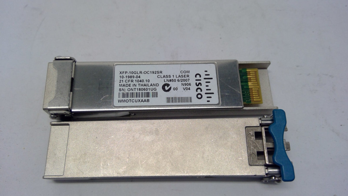 LOT OF 10 Genuine Cisco XFP-10GLR-OC192SR 21CFR 1040.10 10G Transceiver Module