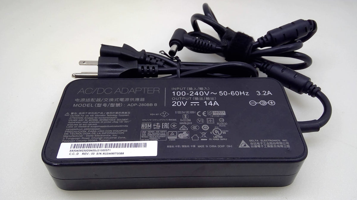 Genuine OEM Delta 280W ADP-280BB B 20V 14A 7.4x5.0mm Adapter For MSI