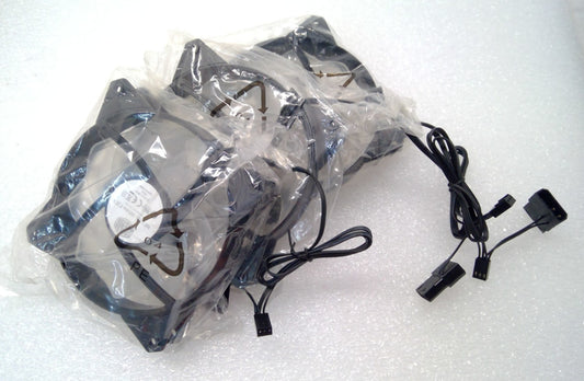 Lot of 3 Cooler Master MasterFan MF120L Case Fan - White