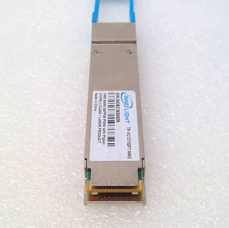 InnoLight 100G QSFP28 PSM4 2km Transceiver TP-VC13T02P7-NW2 w/ Pigtail