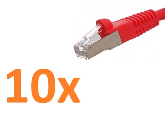 Lot of 10 - Cat6e Ethernet Patch Cable RJ45 Internet Cat5e Cable - 10 feet