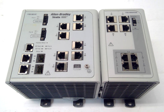 Allen Bradley 1783-MS10T Stratix 8000 Ethernet Managed Switch and 1783-MX04T04E