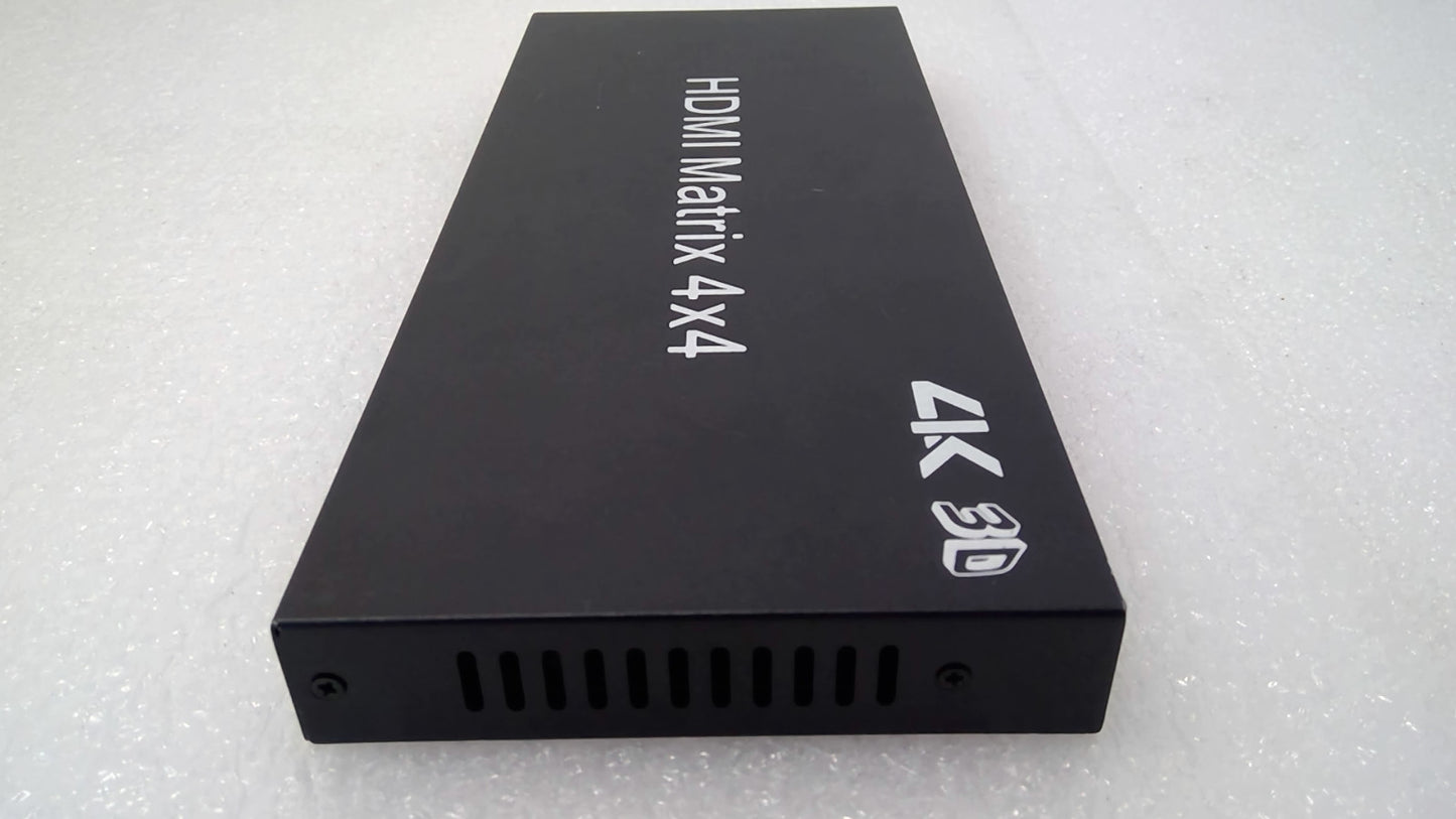4X4 HDMI Matrix Switcher Splitter 4K 3D 4 In 4 Out With Power Adapter