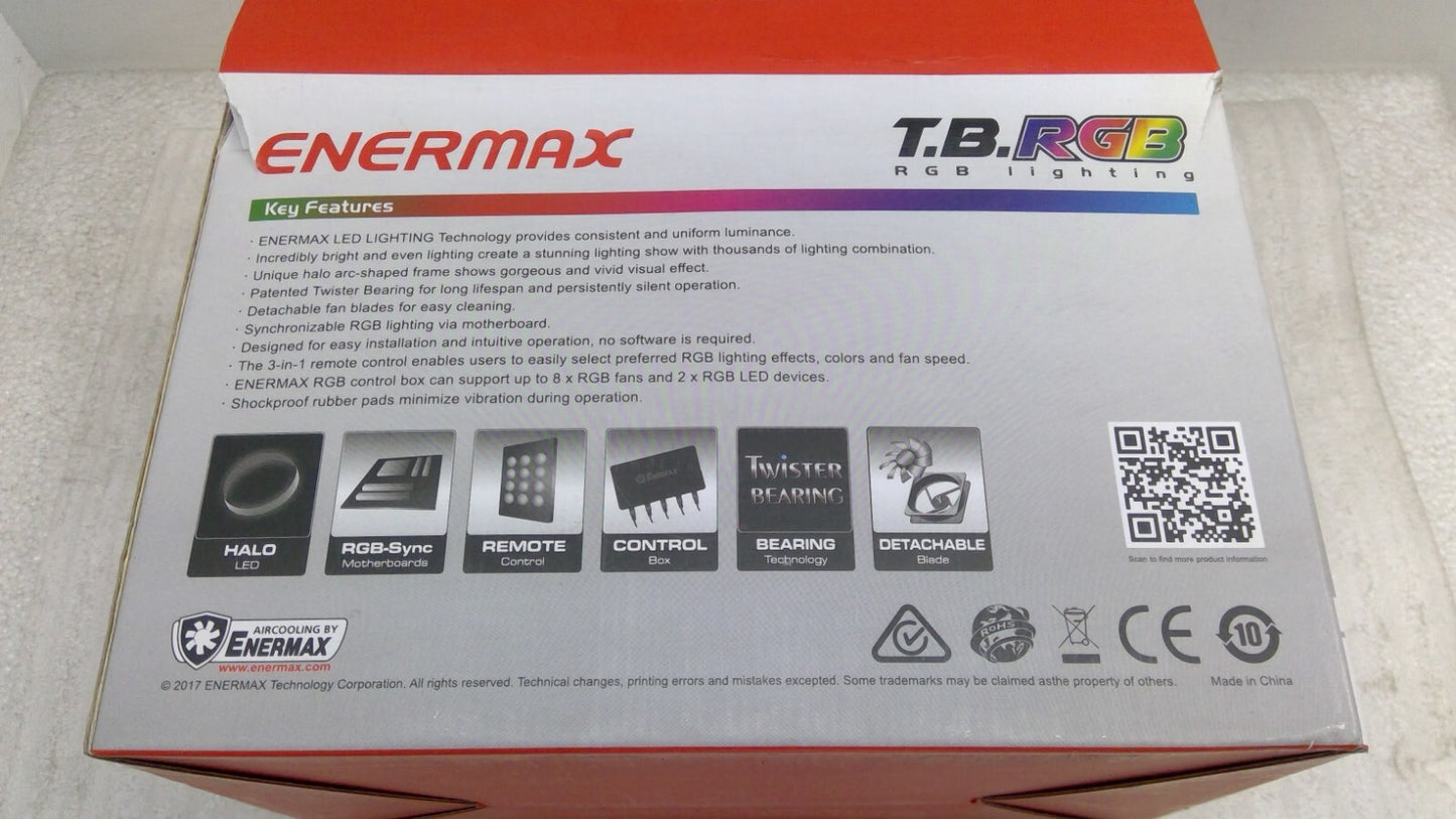 Enermax 120mm T.B.RGB LED Case Fan 6 Pack with RGB Control Box UCTBRGB12-BP6