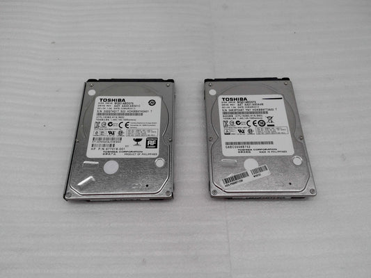 Lot of 2 Toshiba 750GB 2.5" HDD SATA Laptop Notebook Hard Drive MQ01ABD075