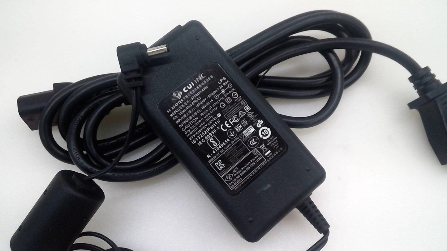 Genuine 48W CUI Inc AC Adapter 48V 1A ATS048T-A480 Charger SDI40-48-U-P7R-C2