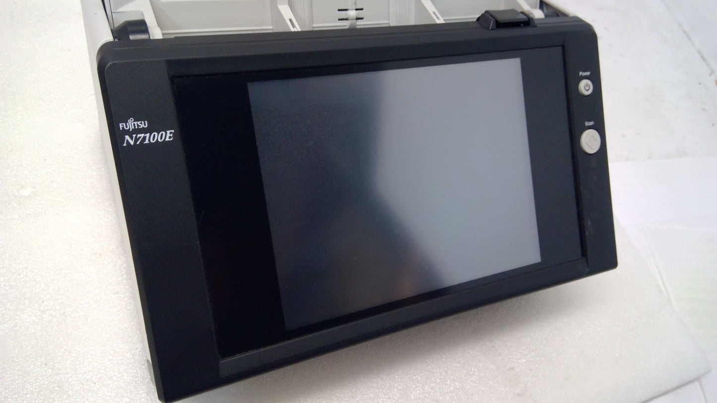 Fujitsu N7100E Touchscreen WIFI Network document scanner/NO Power Adapter