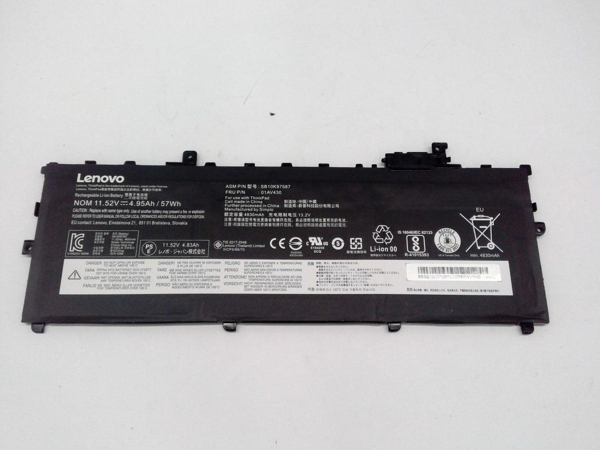 Genuine Lenovo Battery 01AV430 01AV431 01AV494 57Wh ThinkPad x1 Carbon