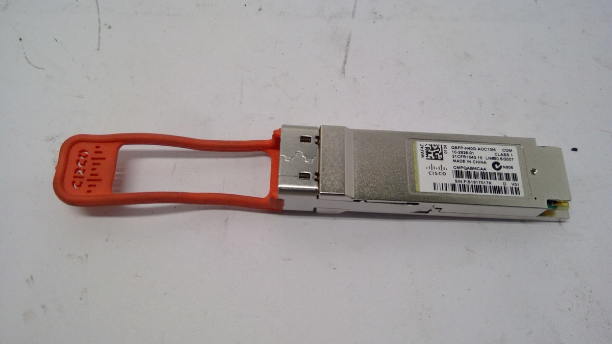 Cisco QSFP-H40G-AOC10M  Transceiver 40GBASE QSFP+ Module 10-2926-01