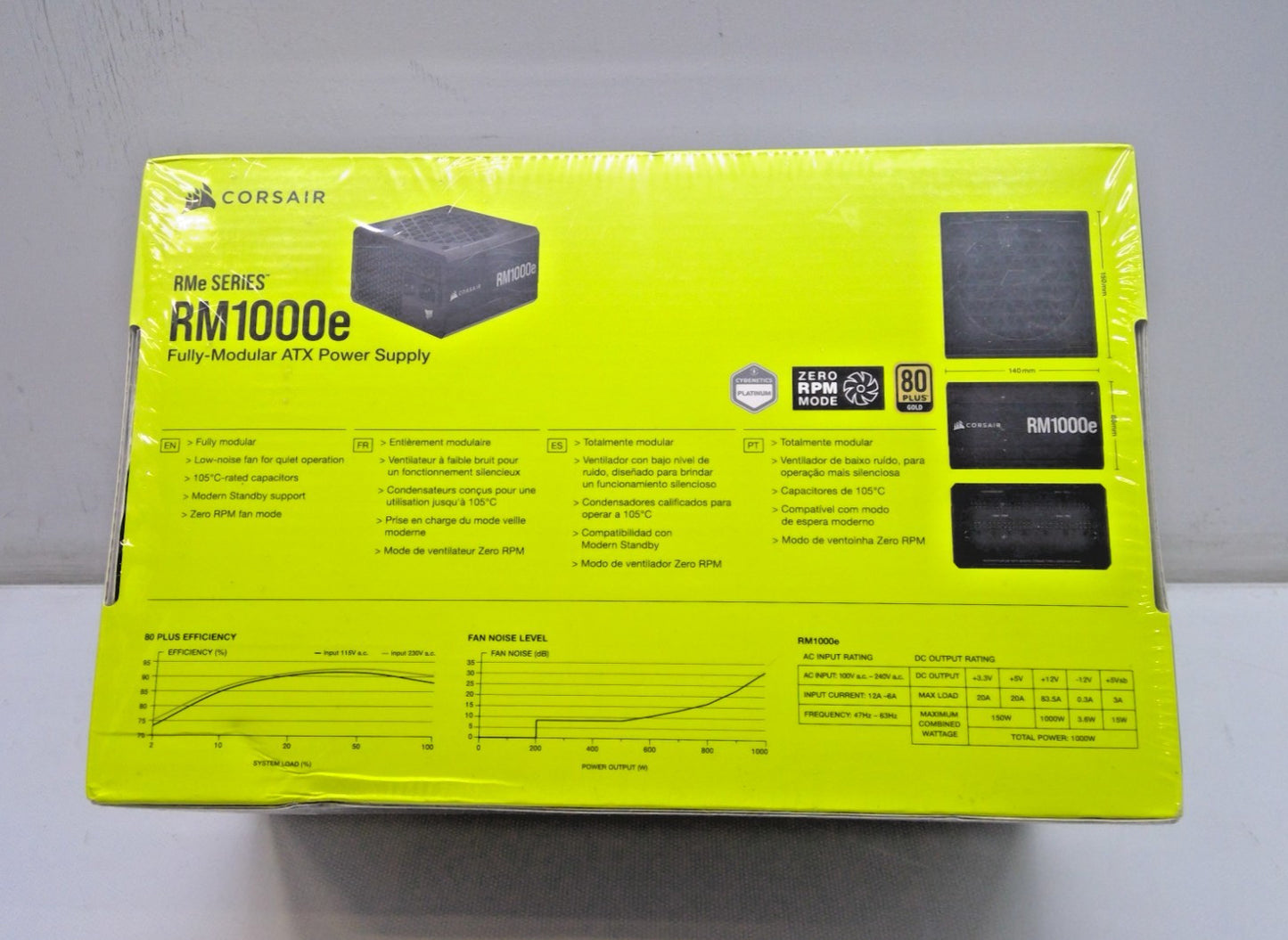 Corsair RMe Series RM1000e Fully Modular ATX Power Supply CP-9020264-NA Open Box