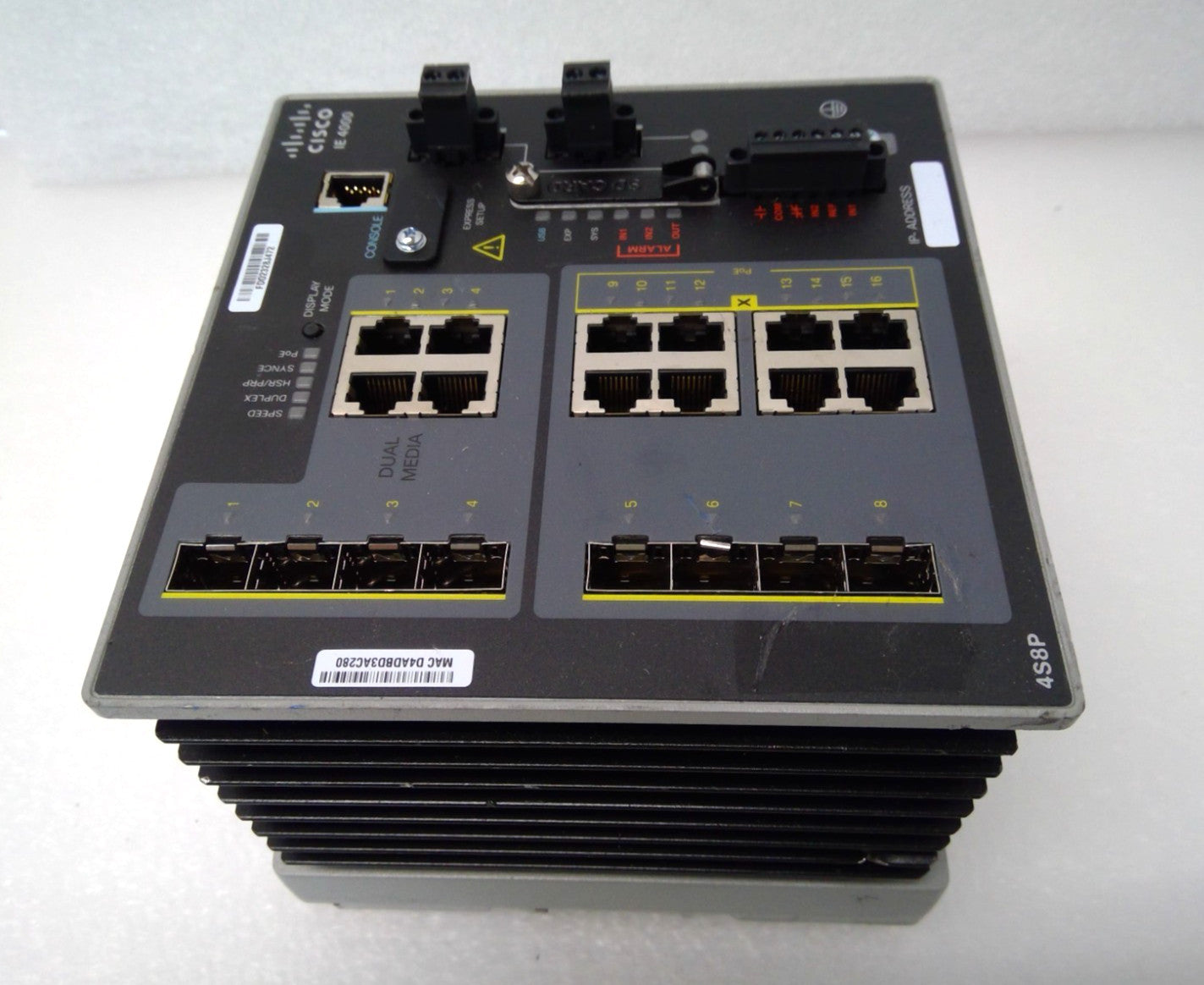 Cisco IE-4000-4S8P4G-E Rugged Industrial Managed Switch 16-Port 8-PoE+