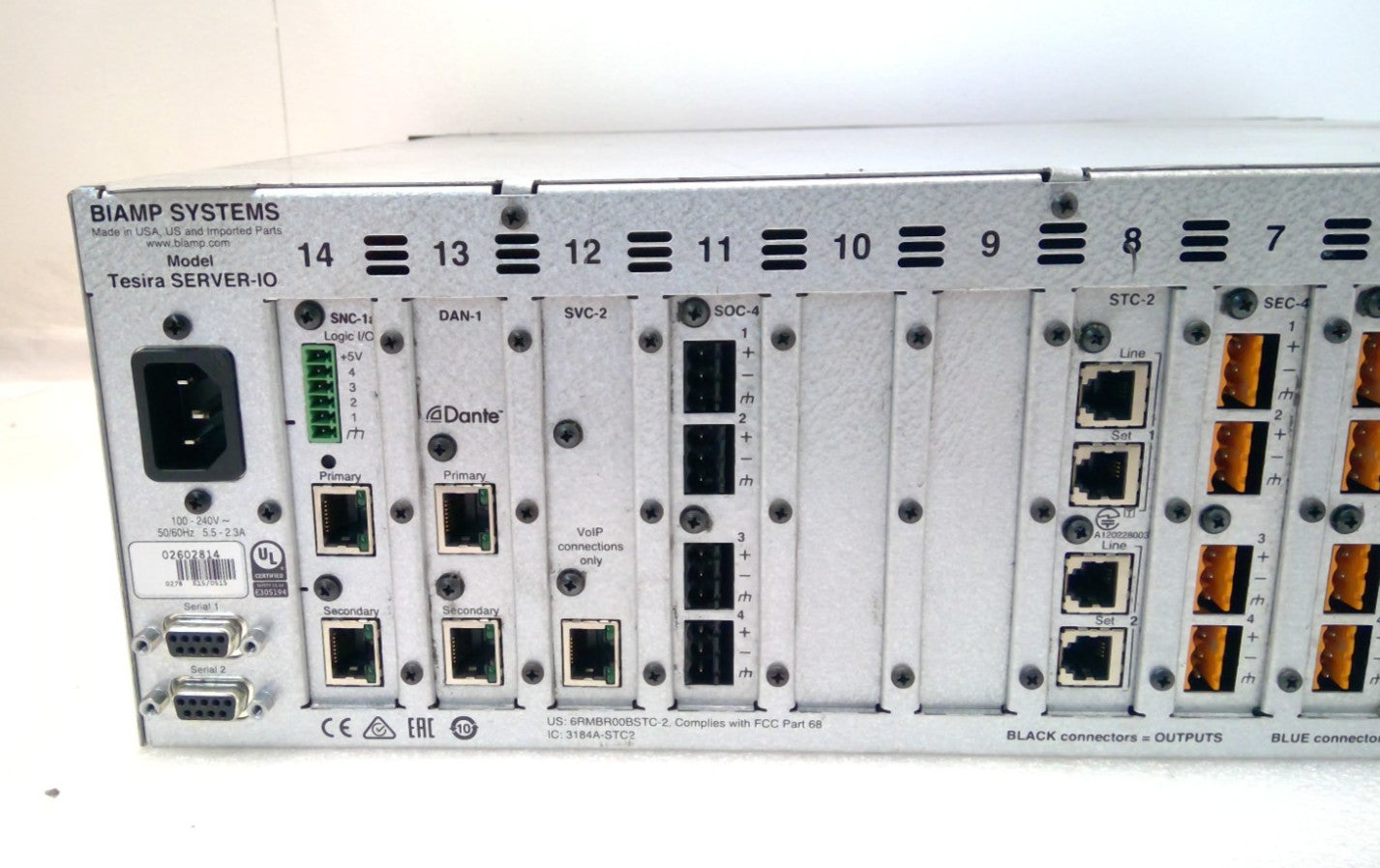 Biamp Systems Tesira SERVER-IO Digital Audio DSP Network Server