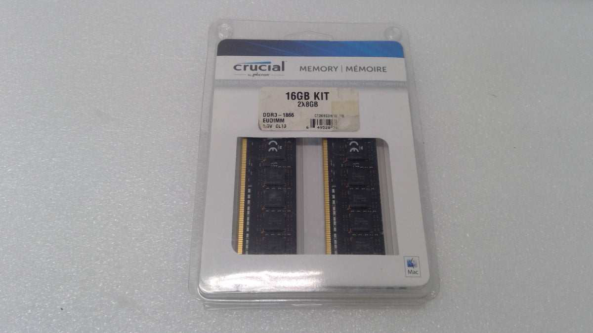 New Crucial 16GB Kit 2x8GB DDR3 1866MHz EUDIMM ECC RAM Mac Pro CRM-9128 REV I