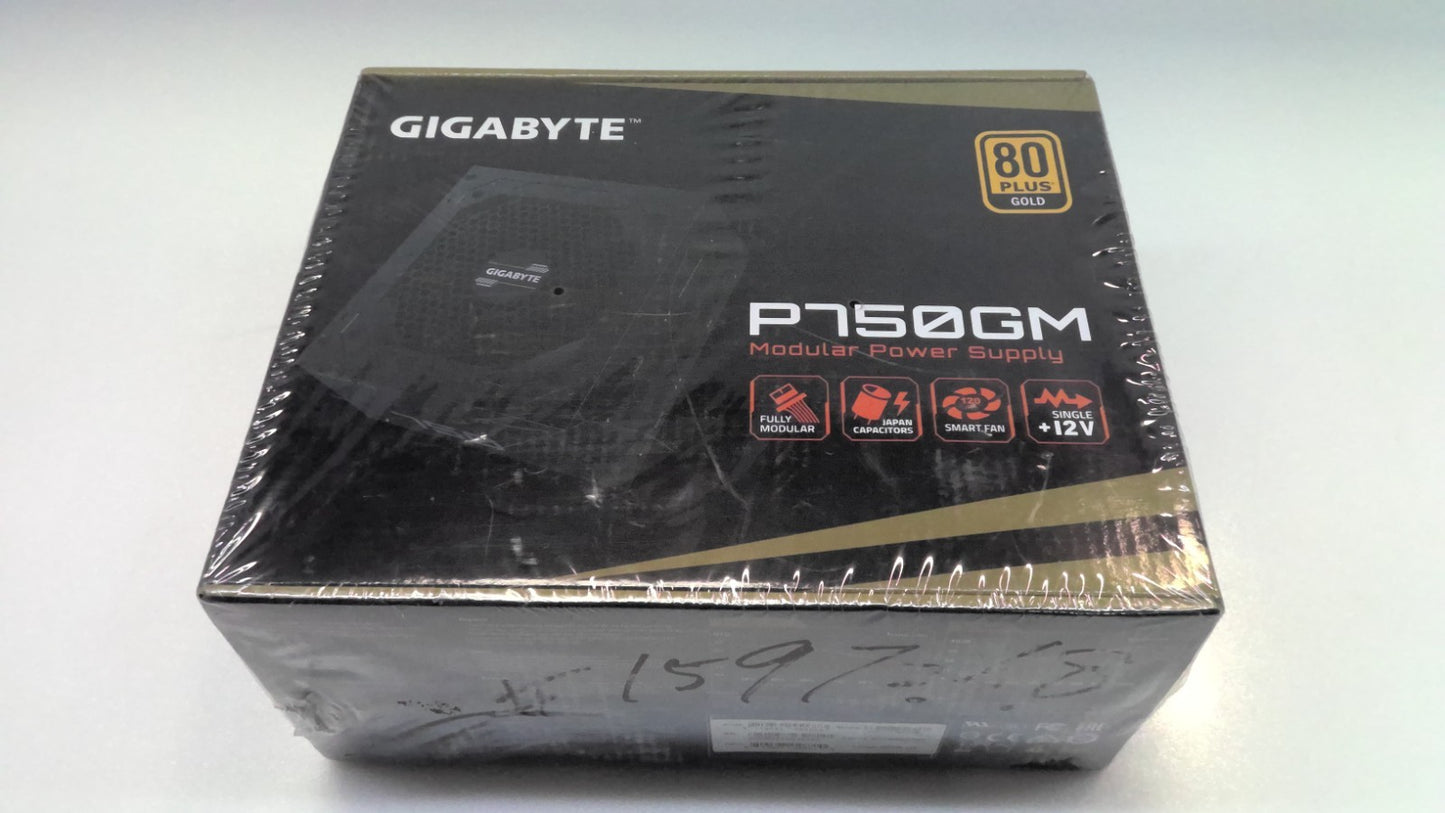 NEW Gigabyte P750GM 80 PLUS GOLD Modular Fully Power Supply  12V 120mm GP-P750GM