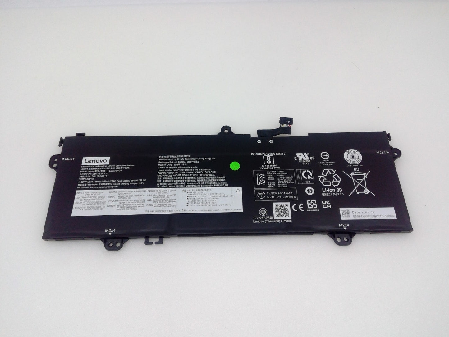 OEM L20M3PG1 L20L3PG1 L20M3PG4 Battery Lenovo Vilboz14 14W 2nd Gen 2021 57Wh