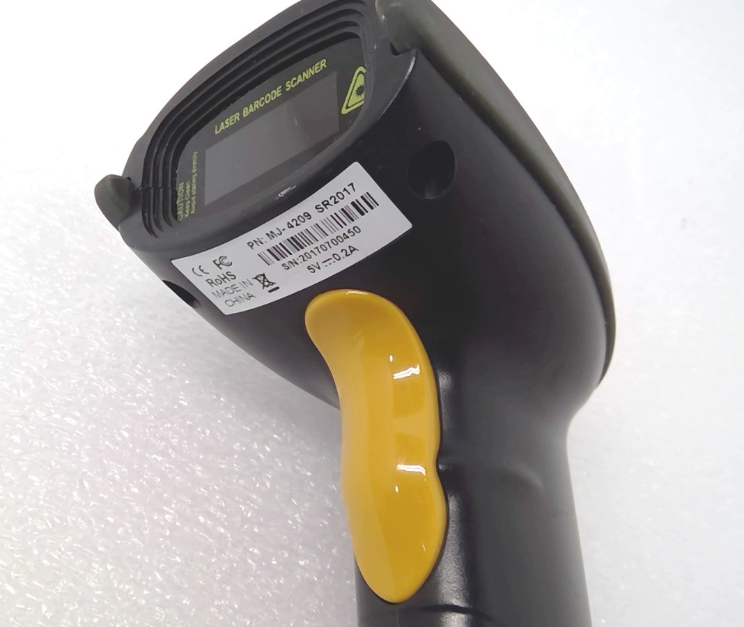 Symcode MJ-4209 Rugged 1D Laser Barcode Reader USB Wired Handheld Scanner