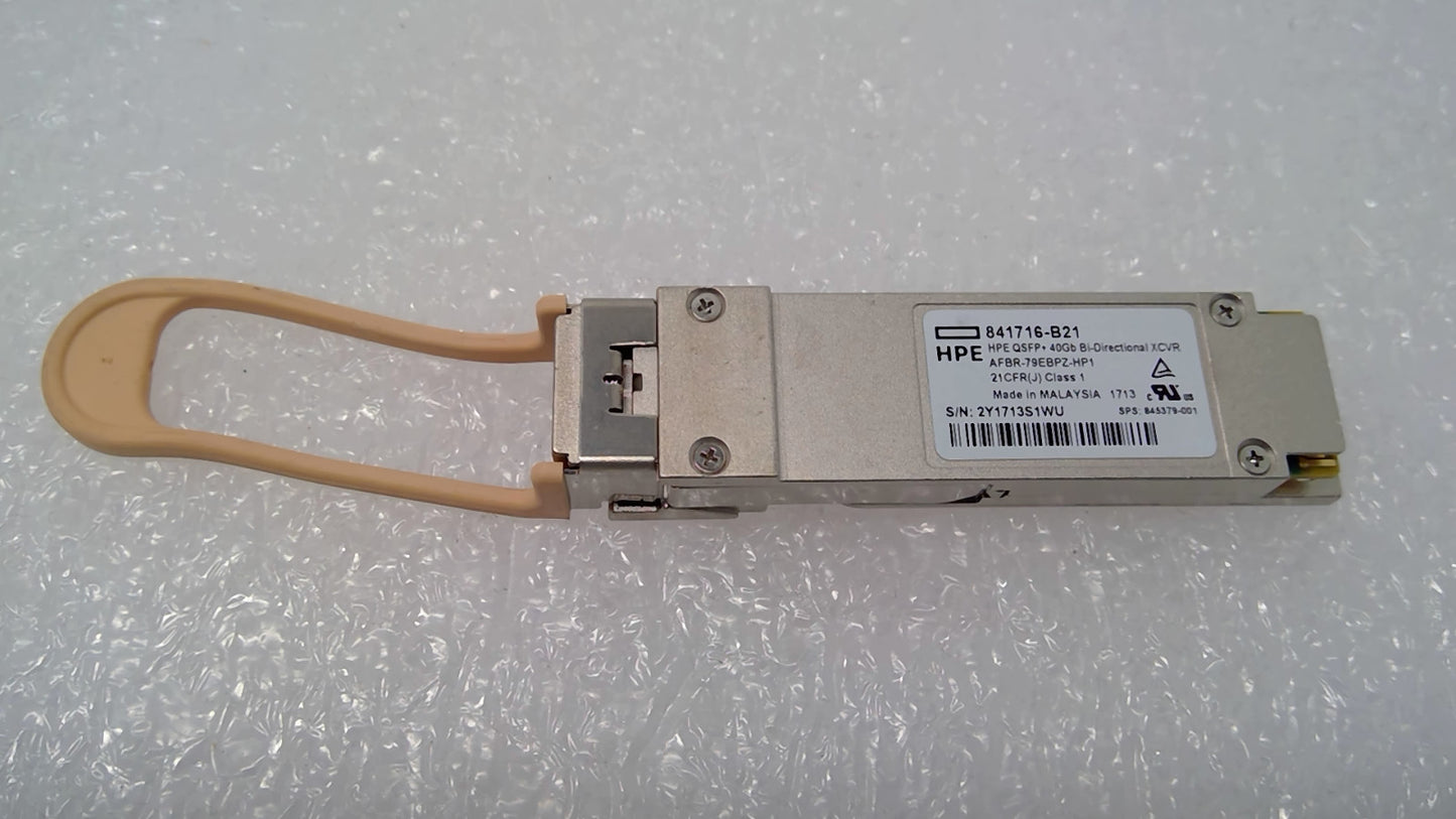 HPE 841716-B21 40GB QSFP+ BIDI XCVR TRANSCEIVER AFBR-79EBPZ-HP1 Optic Module