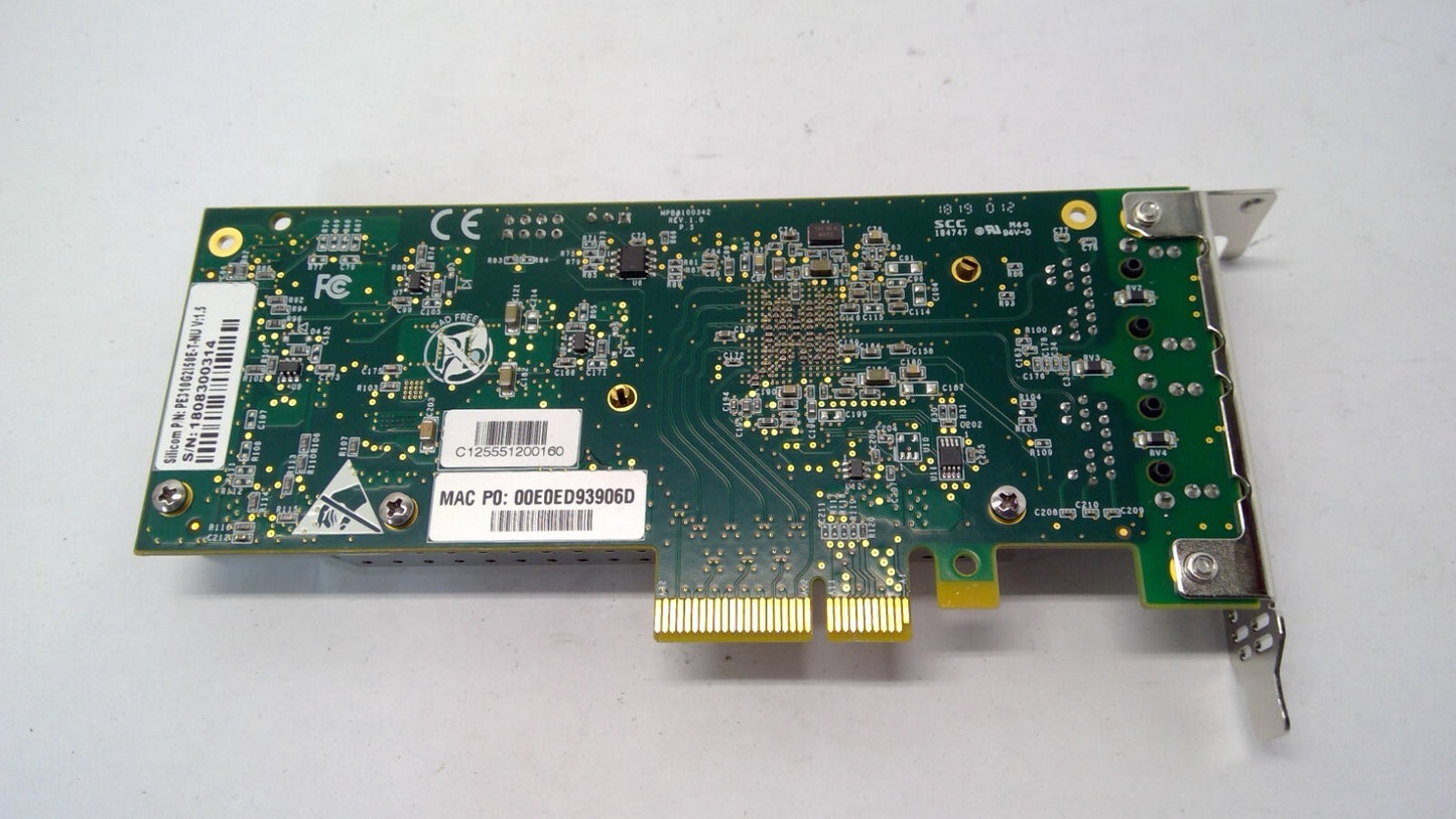 Silicom X550-T2 Dual-Port 10GbE PCIe x4 Network Adapter P/N: PE310G2I50E-T-NU