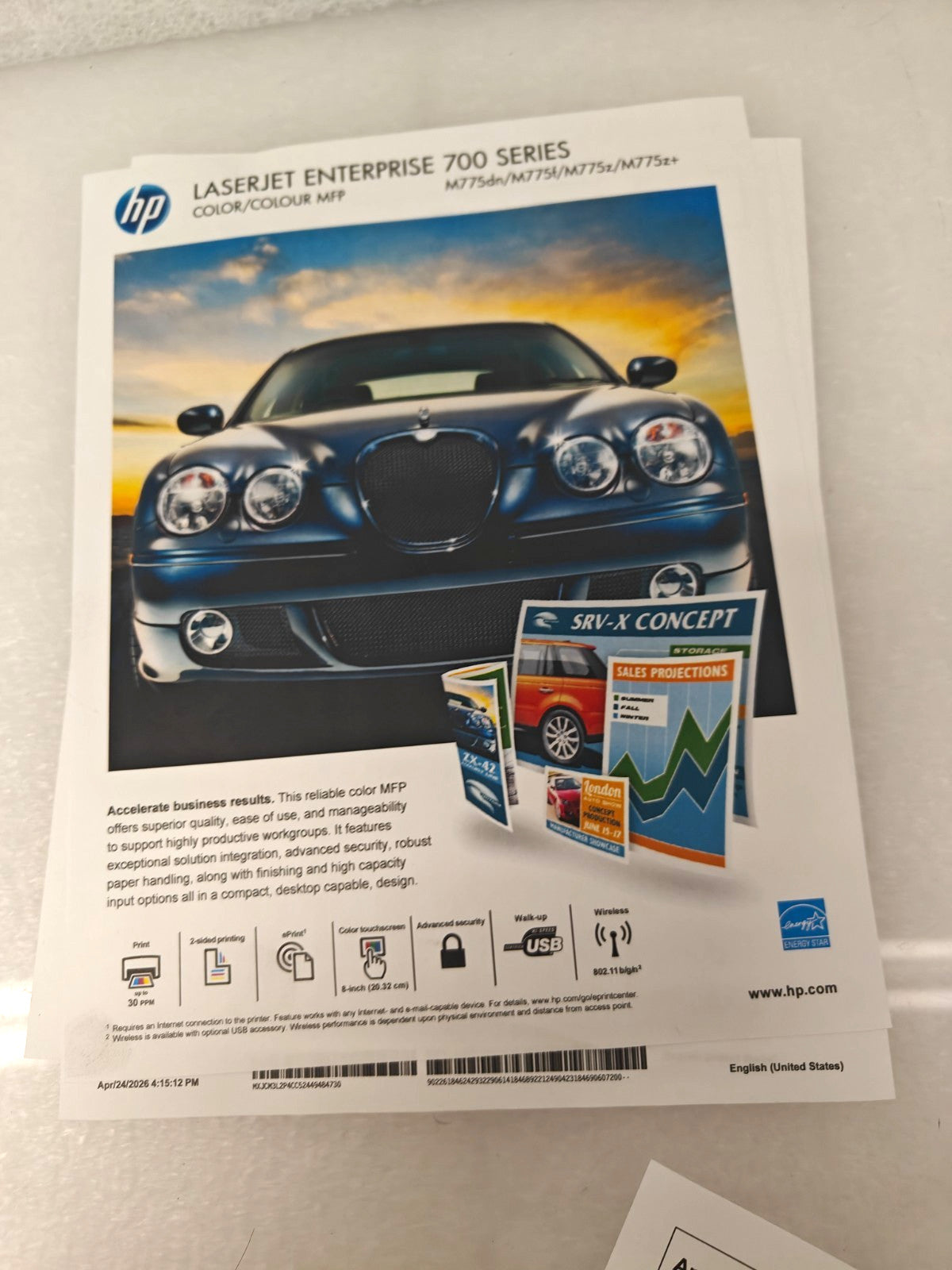 HP LaserJet Enterprise 700 Color MFP M775dn | Print/Scan/Copy | *Read Details*