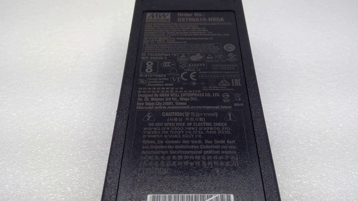 MEAN WELL GST90A19-NVDA 90W AC Adapter 19V 4.74A 5.5x2.5mm OEM