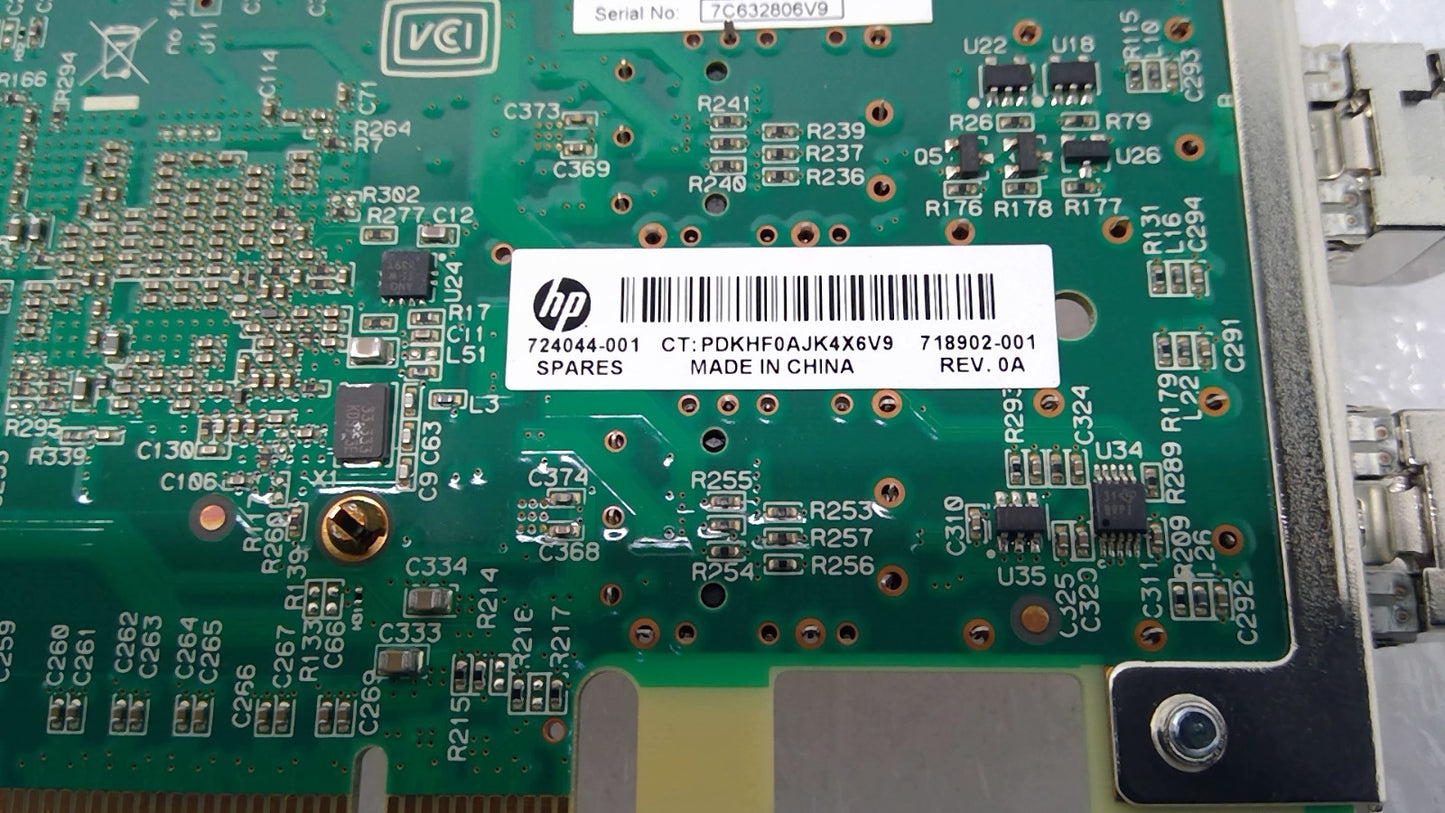HPE 724044-001 Ethernet 10Gb 2-port 570SFP+ Solarflare SFN6122F NIC W/2SFP+