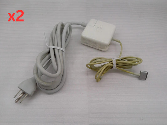 lot of 2 APPLE MacBook Air A1466 A1465 Magsafe 2 45W Power Adapter Charger A1436