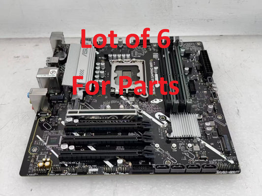 Lot of 6 *Not Wokring* ASUS B760M MAX GAMING WIFI Motherboard Intel Socket 1700