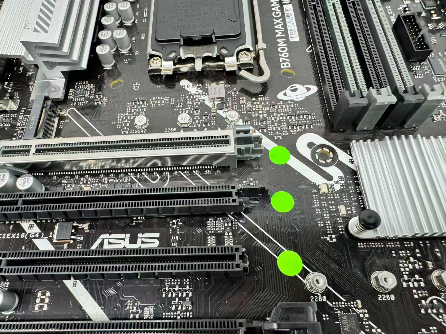 ASUS B760M MAX GAMING WIFI Motherboard DDR5 Intel Socket 1700 *READ*