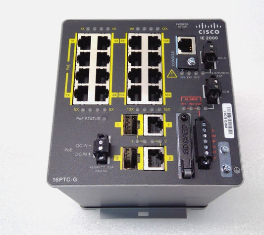 Cisco IE-2000-16PTC-G-NX IE 2000 Series Switch PoE On LAN Base with 1588 L2NAT